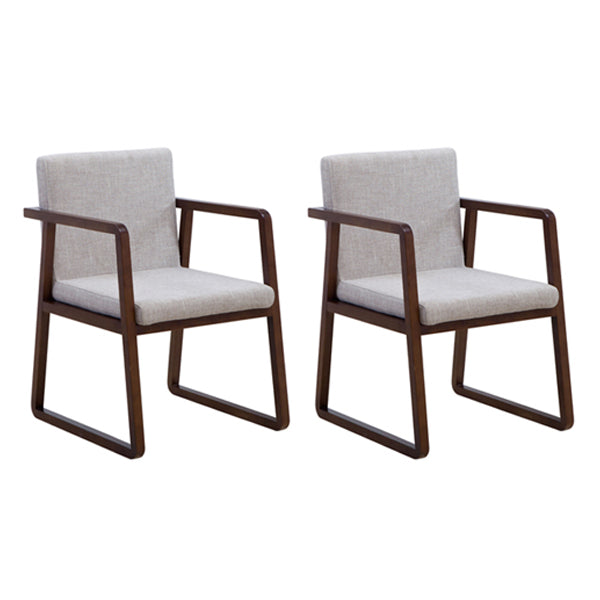 Contemporary Style Dining Side Chair Wooden Dining Arm Chairs for Kitchen Gray-White 2 Piece Set Clearhalo ' kitchen&dining_furn' 'Dining Chairs' 'Dining Tables & Seating' 'dining_chair' 'furn' 'furn_dining_chair' 'Furniture' 'furniture_dining_chair' 'Kitchen & Dining Furniture' 'kitchen' 4118840