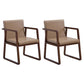 Contemporary Style Dining Side Chair Wooden Dining Arm Chairs for Kitchen Khaki 2 Piece Set Clearhalo ' kitchen&dining_furn' 'Dining Chairs' 'Dining Tables & Seating' 'dining_chair' 'furn' 'furn_dining_chair' 'Furniture' 'furniture_dining_chair' 'Kitchen & Dining Furniture' 'kitchen' 4118843