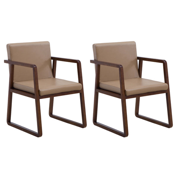 Contemporary Style Dining Side Chair Wooden Dining Arm Chairs for Kitchen Khaki 2 Piece Set Clearhalo ' kitchen&dining_furn' 'Dining Chairs' 'Dining Tables & Seating' 'dining_chair' 'furn' 'furn_dining_chair' 'Furniture' 'furniture_dining_chair' 'Kitchen & Dining Furniture' 'kitchen' 4118843