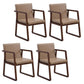 Contemporary Style Dining Side Chair Wooden Dining Arm Chairs for Kitchen Khaki 4 Piece Set Clearhalo ' kitchen&dining_furn' 'Dining Chairs' 'Dining Tables & Seating' 'dining_chair' 'furn' 'furn_dining_chair' 'Furniture' 'furniture_dining_chair' 'Kitchen & Dining Furniture' 'kitchen' 4118844