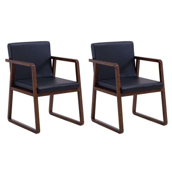 Contemporary Style Dining Side Chair Wooden Dining Arm Chairs for Kitchen Black 2 Piece Set Clearhalo ' kitchen&dining_furn' 'Dining Chairs' 'Dining Tables & Seating' 'dining_chair' 'furn' 'furn_dining_chair' 'Furniture' 'furniture_dining_chair' 'Kitchen & Dining Furniture' 'kitchen' 4118849