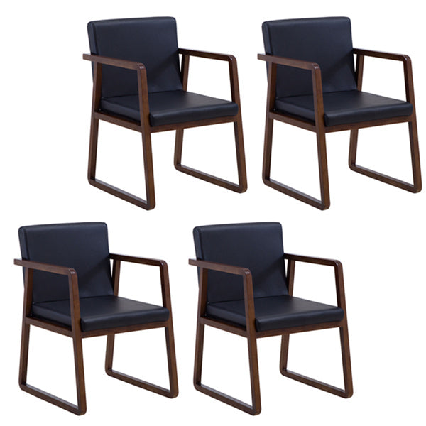 Contemporary Style Dining Side Chair Wooden Dining Arm Chairs for Kitchen Black 4 Piece Set Clearhalo ' kitchen&dining_furn' 'Dining Chairs' 'Dining Tables & Seating' 'dining_chair' 'furn' 'furn_dining_chair' 'Furniture' 'furniture_dining_chair' 'Kitchen & Dining Furniture' 'kitchen' 4118850