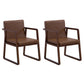Contemporary Style Dining Side Chair Wooden Dining Arm Chairs for Kitchen Black-Brown 2 Piece Set Clearhalo ' kitchen&dining_furn' 'Dining Chairs' 'Dining Tables & Seating' 'dining_chair' 'furn' 'furn_dining_chair' 'Furniture' 'furniture_dining_chair' 'Kitchen & Dining Furniture' 'kitchen' 4118855