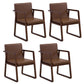 Contemporary Style Dining Side Chair Wooden Dining Arm Chairs for Kitchen Black-Brown 4 Piece Set Clearhalo ' kitchen&dining_furn' 'Dining Chairs' 'Dining Tables & Seating' 'dining_chair' 'furn' 'furn_dining_chair' 'Furniture' 'furniture_dining_chair' 'Kitchen & Dining Furniture' 'kitchen' 4118856