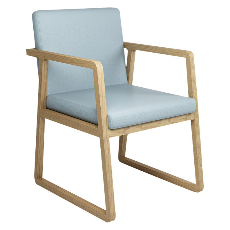 Contemporary Style Dining Side Chair Wooden Dining Arm Chairs for Kitchen Light Blue 1 Piece Clearhalo ' kitchen&dining_furn' 'Dining Chairs' 'Dining Tables & Seating' 'dining_chair' 'furn' 'furn_dining_chair' 'Furniture' 'furniture_dining_chair' 'Kitchen & Dining Furniture' 'kitchen' 4118866