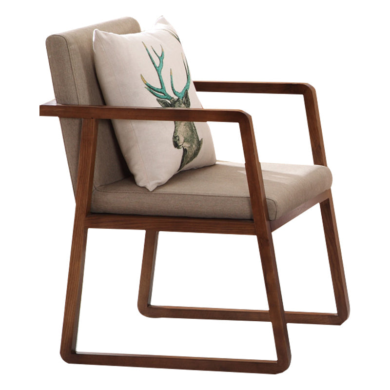 Contemporary Style Dining Side Chair Wooden Dining Arm Chairs for Kitchen Grey 1 Piece Clearhalo ' kitchen&dining_furn' 'Dining Chairs' 'Dining Tables & Seating' 'dining_chair' 'furn' 'furn_dining_chair' 'Furniture' 'furniture_dining_chair' 'Kitchen & Dining Furniture' 'kitchen' 4118869