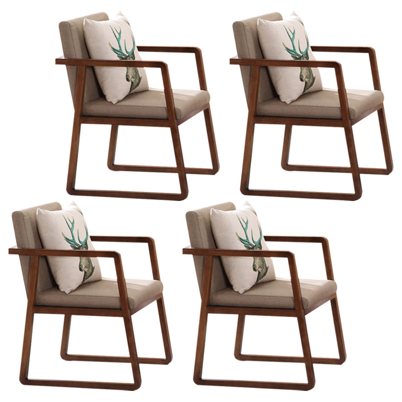 Contemporary Style Dining Side Chair Wooden Dining Arm Chairs for Kitchen Grey 4 Piece Set Clearhalo ' kitchen&dining_furn' 'Dining Chairs' 'Dining Tables & Seating' 'dining_chair' 'furn' 'furn_dining_chair' 'Furniture' 'furniture_dining_chair' 'Kitchen & Dining Furniture' 'kitchen' 4118871