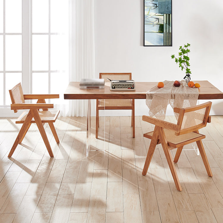 Modern Solid Ash Wood Chair Open Back Arm Single Dining Room Chair Clearhalo ' kitchen&dining_furn' 'Dining Chairs' 'Dining Tables & Seating' 'dining_chair' 'furn' 'furn_dining_chair' 'Furniture' 'furniture_dining_chair' 'Kitchen & Dining Furniture' 'kitchen' 4118880