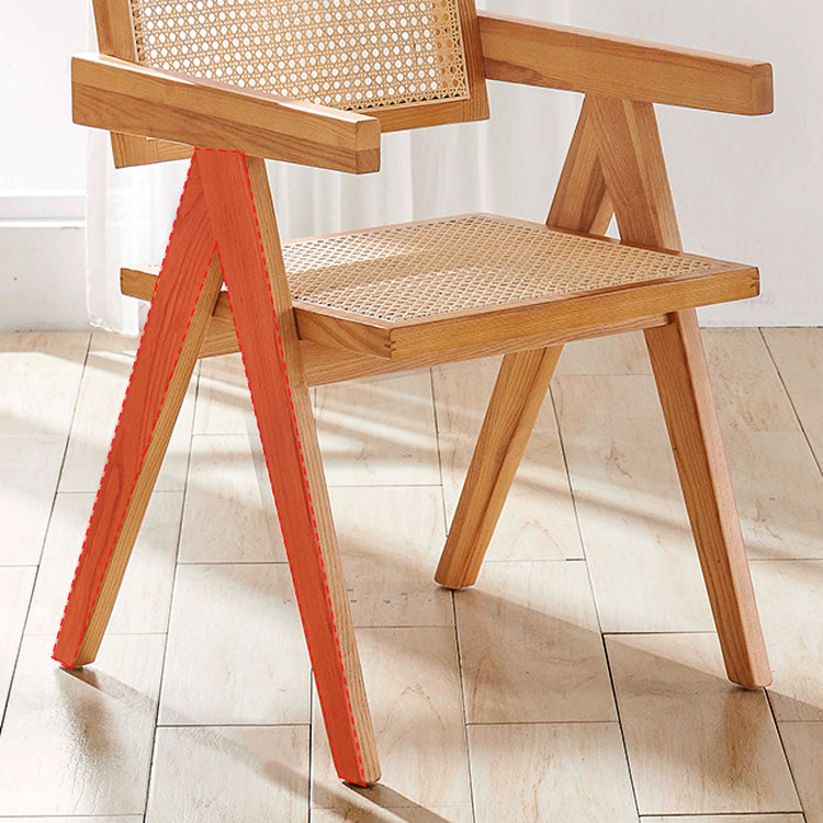 Modern Solid Ash Wood Chair Open Back Arm Single Dining Room Chair Clearhalo ' kitchen&dining_furn' 'Dining Chairs' 'Dining Tables & Seating' 'dining_chair' 'furn' 'furn_dining_chair' 'Furniture' 'furniture_dining_chair' 'Kitchen & Dining Furniture' 'kitchen' 4118883