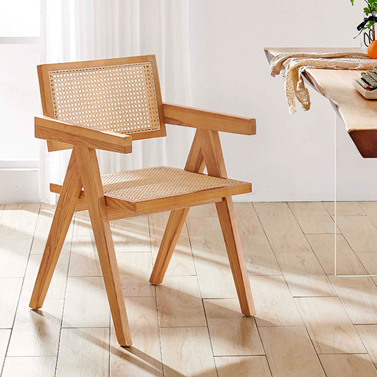 Modern Solid Ash Wood Chair Open Back Arm Single Dining Room Chair Clearhalo ' kitchen&dining_furn' 'Dining Chairs' 'Dining Tables & Seating' 'dining_chair' 'furn' 'furn_dining_chair' 'Furniture' 'furniture_dining_chair' 'Kitchen & Dining Furniture' 'kitchen' 4118886