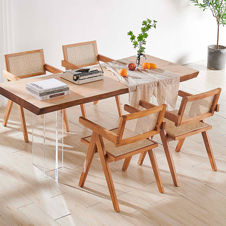 Modern Solid Ash Wood Chair Open Back Arm Single Dining Room Chair Clearhalo ' kitchen&dining_furn' 'Dining Chairs' 'Dining Tables & Seating' 'dining_chair' 'furn' 'furn_dining_chair' 'Furniture' 'furniture_dining_chair' 'Kitchen & Dining Furniture' 'kitchen' 4118887