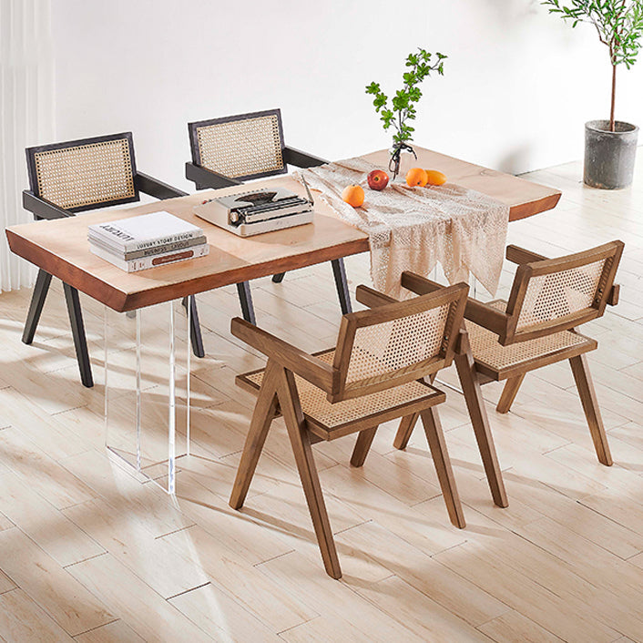 Modern Solid Ash Wood Chair Open Back Arm Single Dining Room Chair Clearhalo ' kitchen&dining_furn' 'Dining Chairs' 'Dining Tables & Seating' 'dining_chair' 'furn' 'furn_dining_chair' 'Furniture' 'furniture_dining_chair' 'Kitchen & Dining Furniture' 'kitchen' 4118888