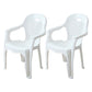 Modern Plastic Dining Room Chair Stacking Dining Arm Chair for Restaurant White 2 Piece Set Clearhalo ' kitchen&dining_furn' 'Dining Chairs' 'Dining Tables & Seating' 'dining_chair' 'furn' 'furn_dining_chair' 'Furniture' 'furniture_dining_chair' 'Kitchen & Dining Furniture' 'kitchen' 4118893