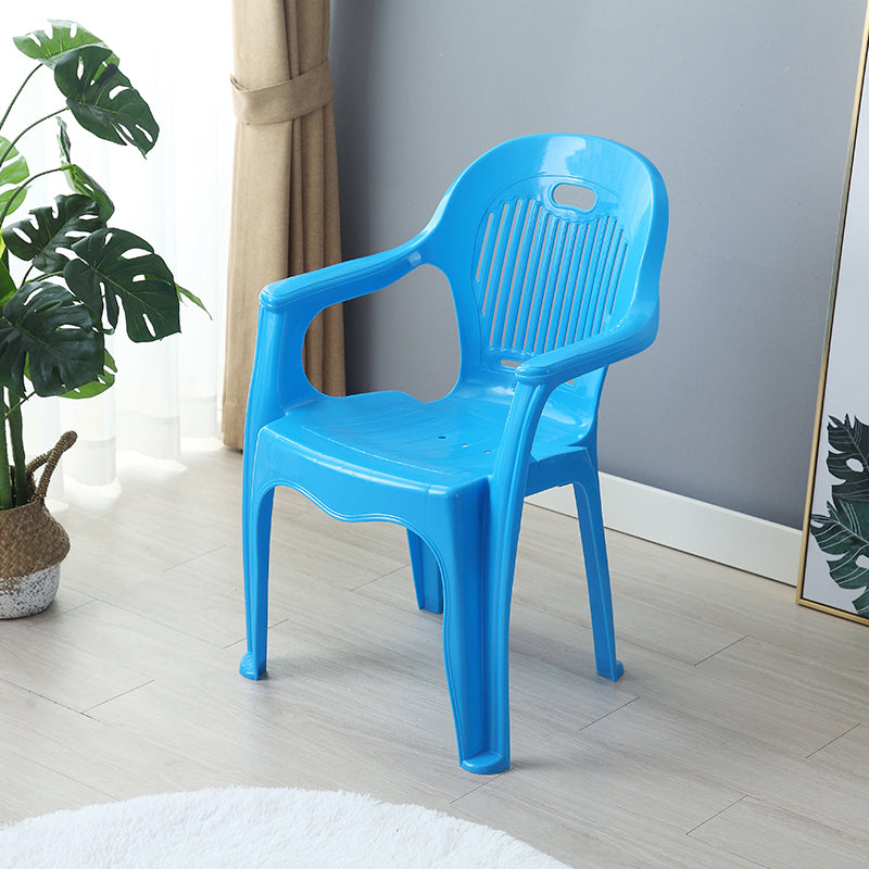 Modern Plastic Dining Room Chair Stacking Dining Arm Chair for Restaurant Blue 1 Piece Clearhalo ' kitchen&dining_furn' 'Dining Chairs' 'Dining Tables & Seating' 'dining_chair' 'furn' 'furn_dining_chair' 'Furniture' 'furniture_dining_chair' 'Kitchen & Dining Furniture' 'kitchen' 4118896