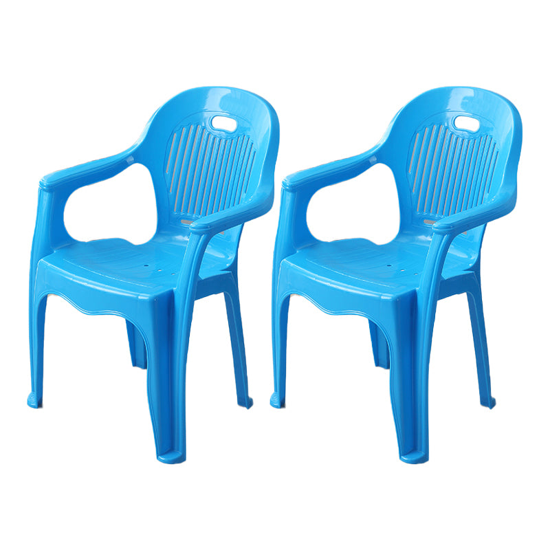 Modern Plastic Dining Room Chair Stacking Dining Arm Chair for Restaurant Blue 2 Piece Set Clearhalo ' kitchen&dining_furn' 'Dining Chairs' 'Dining Tables & Seating' 'dining_chair' 'furn' 'furn_dining_chair' 'Furniture' 'furniture_dining_chair' 'Kitchen & Dining Furniture' 'kitchen' 4118899