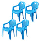 Modern Plastic Dining Room Chair Stacking Dining Arm Chair for Restaurant Blue 4 Piece Set Clearhalo ' kitchen&dining_furn' 'Dining Chairs' 'Dining Tables & Seating' 'dining_chair' 'furn' 'furn_dining_chair' 'Furniture' 'furniture_dining_chair' 'Kitchen & Dining Furniture' 'kitchen' 4118901