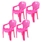 Modern Plastic Dining Room Chair Stacking Dining Arm Chair for Restaurant Pink 4 Piece Set Clearhalo ' kitchen&dining_furn' 'Dining Chairs' 'Dining Tables & Seating' 'dining_chair' 'furn' 'furn_dining_chair' 'Furniture' 'furniture_dining_chair' 'Kitchen & Dining Furniture' 'kitchen' 4118906