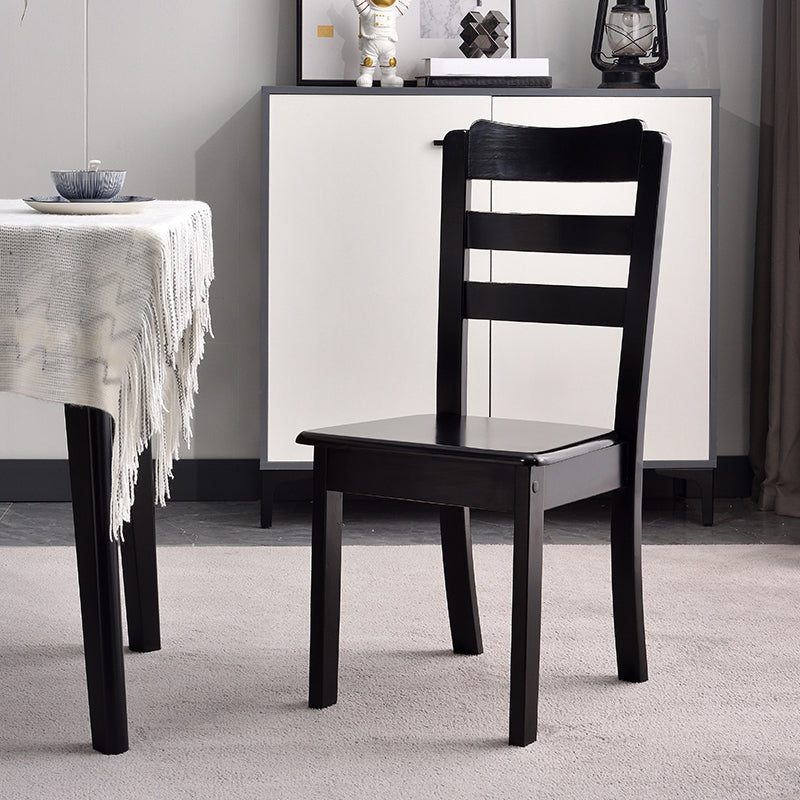 Home Armless Dining Chairs Ladder Back Side Chair with Wood Legs (Set of 2) Clearhalo ' kitchen&dining_furn' 'Dining Chairs' 'Dining Tables & Seating' 'dining_chair' 'furn' 'furn_dining_chair' 'Furniture' 'furniture_dining_chair' 'Kitchen & Dining Furniture' 'kitchen' 4118915