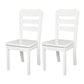 Home Armless Dining Chairs Ladder Back Side Chair with Wood Legs (Set of 2) White Clearhalo ' kitchen&dining_furn' 'Dining Chairs' 'Dining Tables & Seating' 'dining_chair' 'furn' 'furn_dining_chair' 'Furniture' 'furniture_dining_chair' 'Kitchen & Dining Furniture' 'kitchen' 4118916