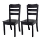 Home Armless Dining Chairs Ladder Back Side Chair with Wood Legs (Set of 2) Black Clearhalo ' kitchen&dining_furn' 'Dining Chairs' 'Dining Tables & Seating' 'dining_chair' 'furn' 'furn_dining_chair' 'Furniture' 'furniture_dining_chair' 'Kitchen & Dining Furniture' 'kitchen' 4118920
