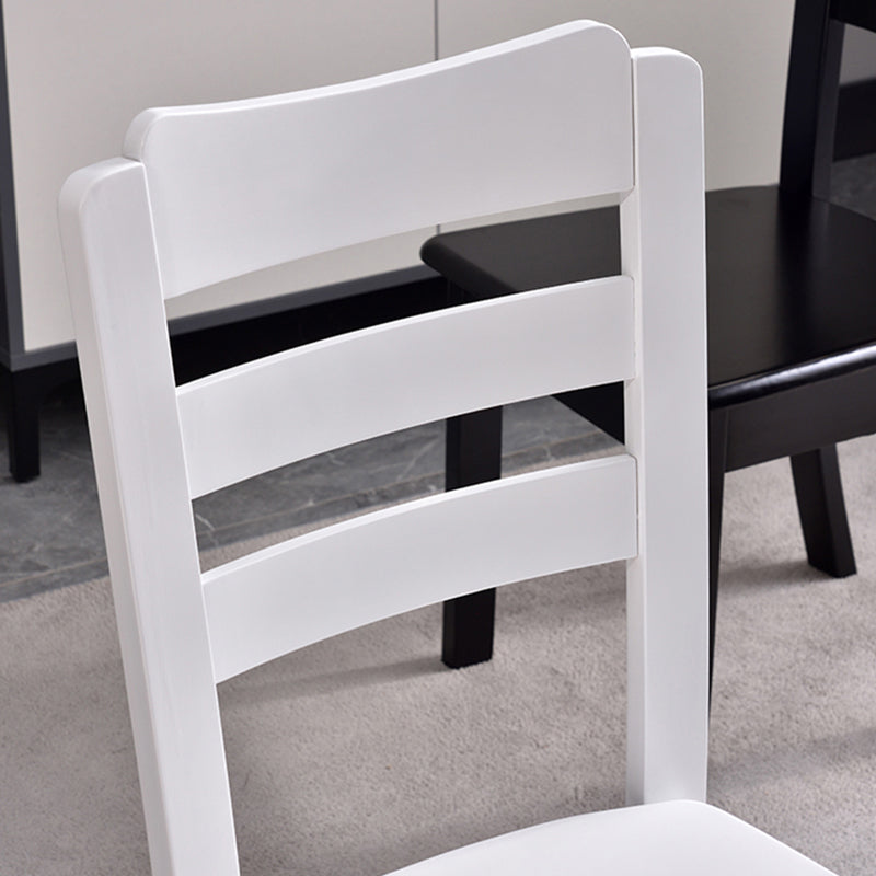 Home Armless Dining Chairs Ladder Back Side Chair with Wood Legs (Set of 2) Clearhalo ' kitchen&dining_furn' 'Dining Chairs' 'Dining Tables & Seating' 'dining_chair' 'furn' 'furn_dining_chair' 'Furniture' 'furniture_dining_chair' 'Kitchen & Dining Furniture' 'kitchen' 4118923