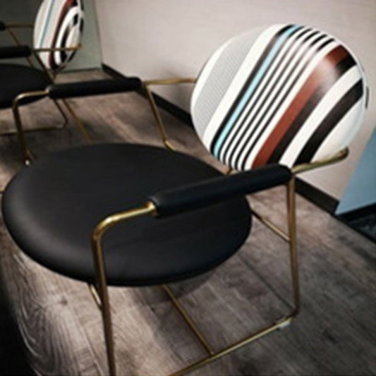 Scandinavian Style Metal Dining Chair Open Back Arm Single Dining Side Chair Clearhalo ' kitchen&dining_furn' 'Dining Chairs' 'Dining Tables & Seating' 'dining_chair' 'furn' 'furn_dining_chair' 'Furniture' 'furniture_dining_chair' 'Kitchen & Dining Furniture' 'kitchen' 4118933