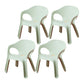 Minimalist Style Stacking Dining Arm Chairs Plastic Solid Back Dining Side Chair for Home Use Green 4 Piece Set Clearhalo ' kitchen&dining_furn' 'Dining Chairs' 'Dining Tables & Seating' 'dining_chair' 'furn' 'furn_dining_chair' 'Furniture' 'furniture_dining_chair' 'Kitchen & Dining Furniture' 'kitchen' 4118941