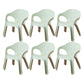Minimalist Style Stacking Dining Arm Chairs Plastic Solid Back Dining Side Chair for Home Use Green 6 Piece Set Clearhalo ' kitchen&dining_furn' 'Dining Chairs' 'Dining Tables & Seating' 'dining_chair' 'furn' 'furn_dining_chair' 'Furniture' 'furniture_dining_chair' 'Kitchen & Dining Furniture' 'kitchen' 4118944