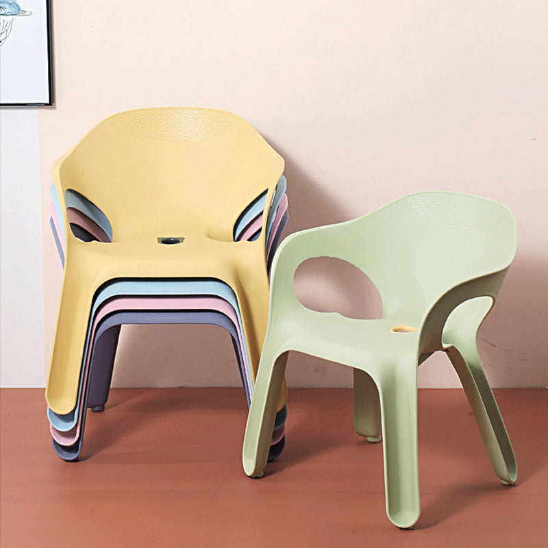 Minimalist Style Stacking Dining Arm Chairs Plastic Solid Back Dining Side Chair for Home Use Clearhalo ' kitchen&dining_furn' 'Dining Chairs' 'Dining Tables & Seating' 'dining_chair' 'furn' 'furn_dining_chair' 'Furniture' 'furniture_dining_chair' 'Kitchen & Dining Furniture' 'kitchen' 4118945