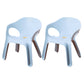 Minimalist Style Stacking Dining Arm Chairs Plastic Solid Back Dining Side Chair for Home Use Blue 2 Piece Set Clearhalo ' kitchen&dining_furn' 'Dining Chairs' 'Dining Tables & Seating' 'dining_chair' 'furn' 'furn_dining_chair' 'Furniture' 'furniture_dining_chair' 'Kitchen & Dining Furniture' 'kitchen' 4118946