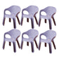 Minimalist Style Stacking Dining Arm Chairs Plastic Solid Back Dining Side Chair for Home Use Purple 6 Piece Set Clearhalo ' kitchen&dining_furn' 'Dining Chairs' 'Dining Tables & Seating' 'dining_chair' 'furn' 'furn_dining_chair' 'Furniture' 'furniture_dining_chair' 'Kitchen & Dining Furniture' 'kitchen' 4118956