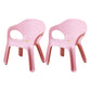 Minimalist Style Stacking Dining Arm Chairs Plastic Solid Back Dining Side Chair for Home Use Pink 2 Piece Set Clearhalo ' kitchen&dining_furn' 'Dining Chairs' 'Dining Tables & Seating' 'dining_chair' 'furn' 'furn_dining_chair' 'Furniture' 'furniture_dining_chair' 'Kitchen & Dining Furniture' 'kitchen' 4118958