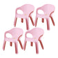Minimalist Style Stacking Dining Arm Chairs Plastic Solid Back Dining Side Chair for Home Use Pink 4 Piece Set Clearhalo ' kitchen&dining_furn' 'Dining Chairs' 'Dining Tables & Seating' 'dining_chair' 'furn' 'furn_dining_chair' 'Furniture' 'furniture_dining_chair' 'Kitchen & Dining Furniture' 'kitchen' 4118959