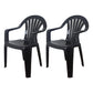 Contemporary Style Plastic Dining Chair Dining Arm Side Chair for Kitchen Black 2 Piece Set Clearhalo ' kitchen&dining_furn' 'Dining Chairs' 'Dining Tables & Seating' 'dining_chair' 'furn' 'furn_dining_chair' 'Furniture' 'furniture_dining_chair' 'Kitchen & Dining Furniture' 'kitchen' 4118968