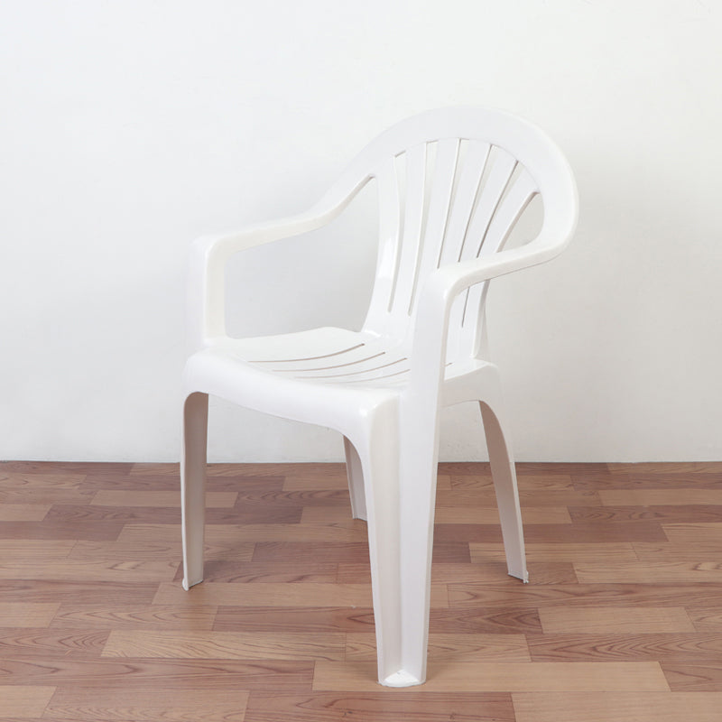Contemporary Style Plastic Dining Chair Dining Arm Side Chair for Kitchen White 1 Piece Clearhalo ' kitchen&dining_furn' 'Dining Chairs' 'Dining Tables & Seating' 'dining_chair' 'furn' 'furn_dining_chair' 'Furniture' 'furniture_dining_chair' 'Kitchen & Dining Furniture' 'kitchen' 4118972