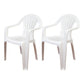 Contemporary Style Plastic Dining Chair Dining Arm Side Chair for Kitchen White 2 Piece Set Clearhalo ' kitchen&dining_furn' 'Dining Chairs' 'Dining Tables & Seating' 'dining_chair' 'furn' 'furn_dining_chair' 'Furniture' 'furniture_dining_chair' 'Kitchen & Dining Furniture' 'kitchen' 4118974