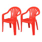 Contemporary Style Plastic Dining Chair Dining Arm Side Chair for Kitchen Orange 2 Piece Set Clearhalo ' kitchen&dining_furn' 'Dining Chairs' 'Dining Tables & Seating' 'dining_chair' 'furn' 'furn_dining_chair' 'Furniture' 'furniture_dining_chair' 'Kitchen & Dining Furniture' 'kitchen' 4118983