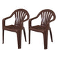 Contemporary Style Plastic Dining Chair Dining Arm Side Chair for Kitchen Coffee 2 Piece Set Clearhalo ' kitchen&dining_furn' 'Dining Chairs' 'Dining Tables & Seating' 'dining_chair' 'furn' 'furn_dining_chair' 'Furniture' 'furniture_dining_chair' 'Kitchen & Dining Furniture' 'kitchen' 4118986