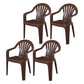 Contemporary Style Plastic Dining Chair Dining Arm Side Chair for Kitchen Coffee 4 Piece Set Clearhalo ' kitchen&dining_furn' 'Dining Chairs' 'Dining Tables & Seating' 'dining_chair' 'furn' 'furn_dining_chair' 'Furniture' 'furniture_dining_chair' 'Kitchen & Dining Furniture' 'kitchen' 4118987