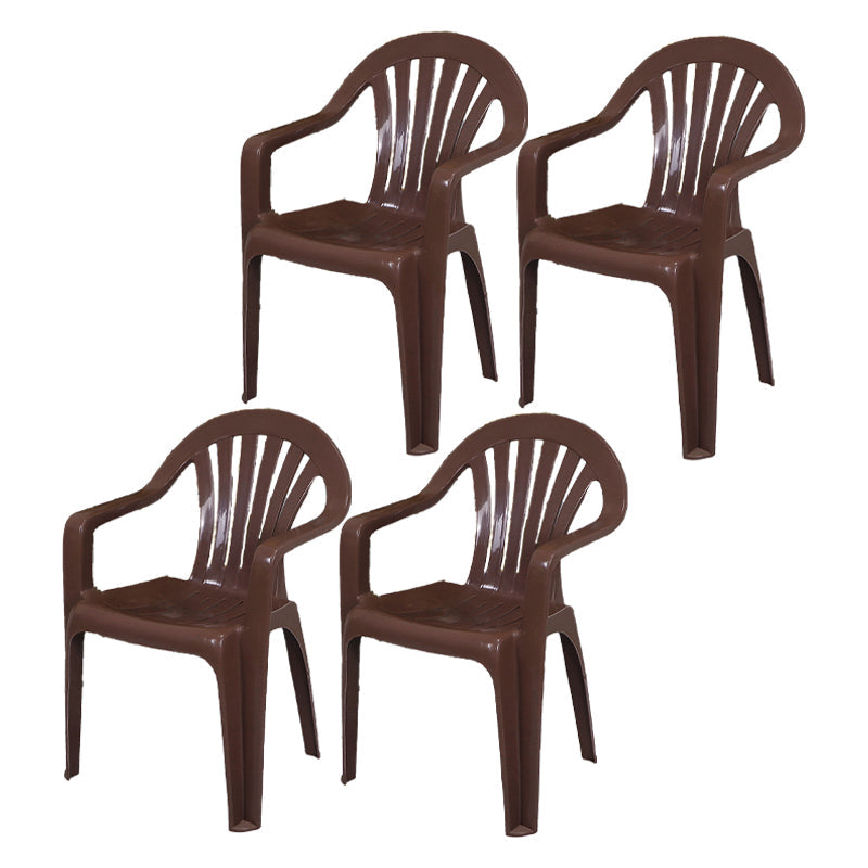 Contemporary Style Plastic Dining Chair Dining Arm Side Chair for Kitchen Coffee 4 Piece Set Clearhalo ' kitchen&dining_furn' 'Dining Chairs' 'Dining Tables & Seating' 'dining_chair' 'furn' 'furn_dining_chair' 'Furniture' 'furniture_dining_chair' 'Kitchen & Dining Furniture' 'kitchen' 4118987