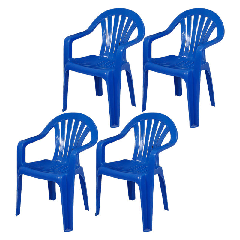 Contemporary Style Plastic Dining Chair Dining Arm Side Chair for Kitchen Blue 4 Piece Set Clearhalo ' kitchen&dining_furn' 'Dining Chairs' 'Dining Tables & Seating' 'dining_chair' 'furn' 'furn_dining_chair' 'Furniture' 'furniture_dining_chair' 'Kitchen & Dining Furniture' 'kitchen' 4118990