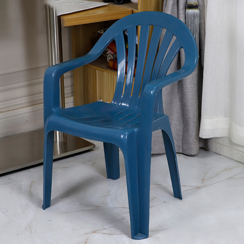 Contemporary Style Plastic Dining Chair Dining Arm Side Chair for Kitchen Dark Blue 1 Piece Clearhalo ' kitchen&dining_furn' 'Dining Chairs' 'Dining Tables & Seating' 'dining_chair' 'furn' 'furn_dining_chair' 'Furniture' 'furniture_dining_chair' 'Kitchen & Dining Furniture' 'kitchen' 4118991