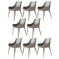 Contemporary Style Dining Chairs Kitchen Arm Side Chairs with Metal Legs Light Gray 8 Piece Set Clearhalo ' kitchen&dining_furn' 'Dining Chairs' 'Dining Tables & Seating' 'dining_chair' 'furn' 'furn_dining_chair' 'Furniture' 'furniture_dining_chair' 'Kitchen & Dining Furniture' 'kitchen' 4119005