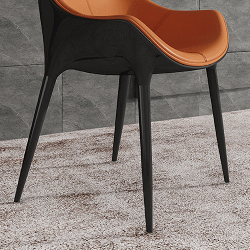 Contemporary Style Dining Chairs Kitchen Arm Side Chairs with Metal Legs Clearhalo ' kitchen&dining_furn' 'Dining Chairs' 'Dining Tables & Seating' 'dining_chair' 'furn' 'furn_dining_chair' 'Furniture' 'furniture_dining_chair' 'Kitchen & Dining Furniture' 'kitchen' 4119006