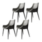 Contemporary Style Dining Chairs Kitchen Arm Side Chairs with Metal Legs Grey 4 Piece Set Clearhalo ' kitchen&dining_furn' 'Dining Chairs' 'Dining Tables & Seating' 'dining_chair' 'furn' 'furn_dining_chair' 'Furniture' 'furniture_dining_chair' 'Kitchen & Dining Furniture' 'kitchen' 4119007