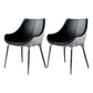 Contemporary Style Dining Chairs Kitchen Arm Side Chair with Metal Legs (Set of 2) Black Clearhalo ' kitchen&dining_furn' 'Dining Chairs' 'Dining Tables & Seating' 'dining_chair' 'furn' 'furn_dining_chair' 'Furniture' 'furniture_dining_chair' 'Kitchen & Dining Furniture' 'kitchen' 4119013