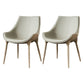Contemporary Style Dining Chairs Kitchen Arm Side Chair with Metal Legs (Set of 2) Light Gray Clearhalo ' kitchen&dining_furn' 'Dining Chairs' 'Dining Tables & Seating' 'dining_chair' 'furn' 'furn_dining_chair' 'Furniture' 'furniture_dining_chair' 'Kitchen & Dining Furniture' 'kitchen' 4119034