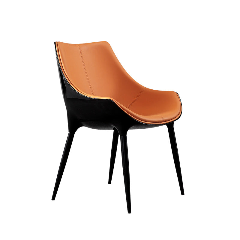 Contemporary Style Dining Chairs Kitchen Arm Side Chairs with Metal Legs (Set of 2) Clearhalo ' kitchen&dining_furn' 'Dining Chairs' 'Dining Tables & Seating' 'dining_chair' 'furn' 'furn_dining_chair' 'Furniture' 'furniture_dining_chair' 'Kitchen & Dining Furniture' 'kitchen' 4119046