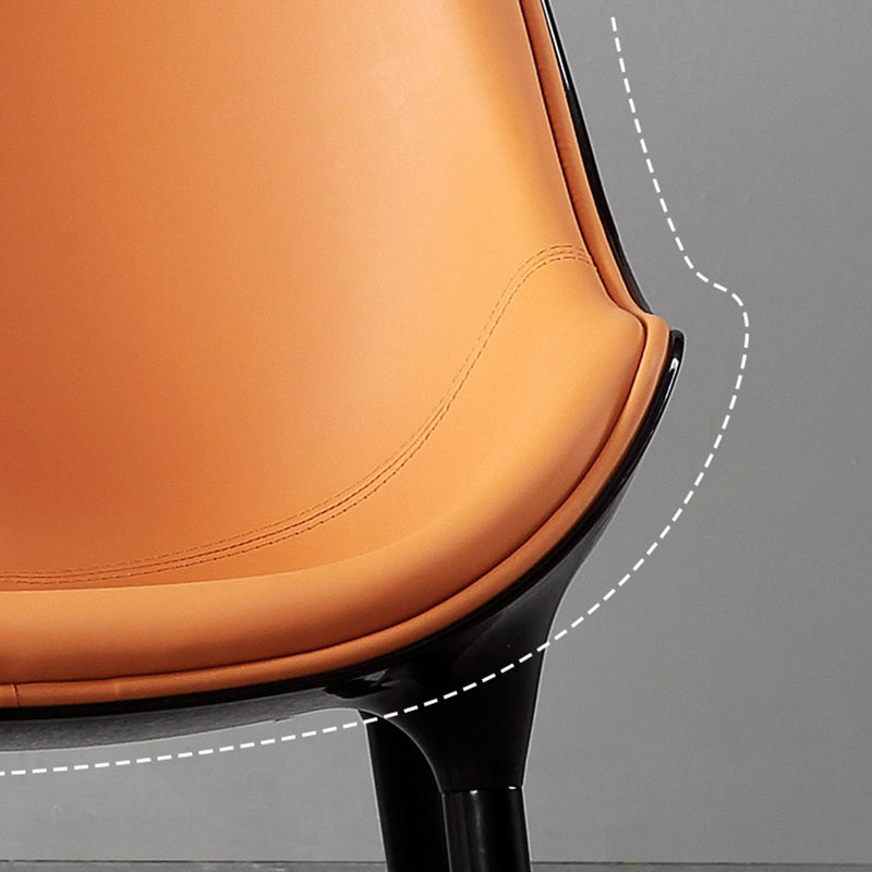 Contemporary Style Dining Chairs Kitchen Arm Side Chairs with Metal Legs (Set of 2) Clearhalo ' kitchen&dining_furn' 'Dining Chairs' 'Dining Tables & Seating' 'dining_chair' 'furn' 'furn_dining_chair' 'Furniture' 'furniture_dining_chair' 'Kitchen & Dining Furniture' 'kitchen' 4119048