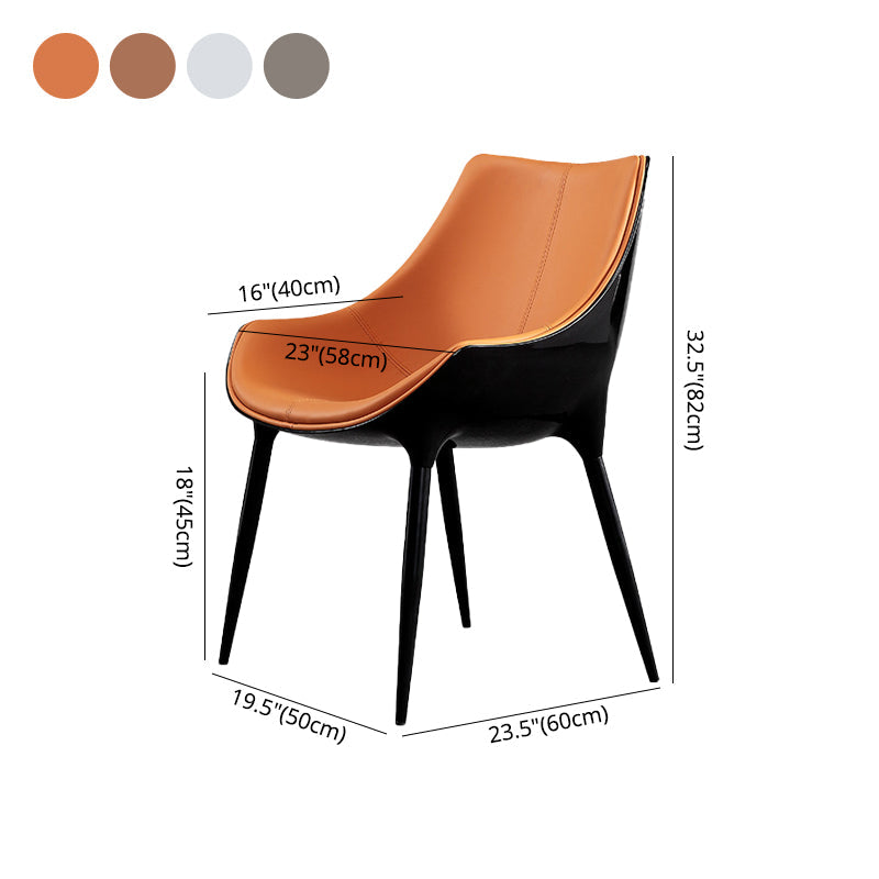 Contemporary Style Dining Chairs Kitchen Arm Side Chairs with Metal Legs (Set of 2) Clearhalo ' kitchen&dining_furn' 'Dining Chairs' 'Dining Tables & Seating' 'dining_chair' 'furn' 'furn_dining_chair' 'Furniture' 'furniture_dining_chair' 'Kitchen & Dining Furniture' 'kitchen' 4119053